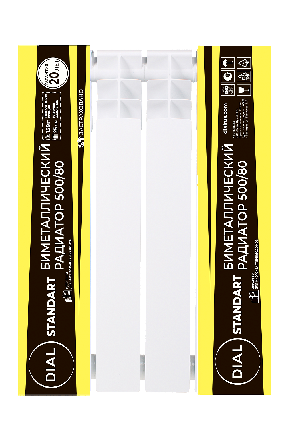 Биметаллические литые радиаторы центрального отопления Dial Standart