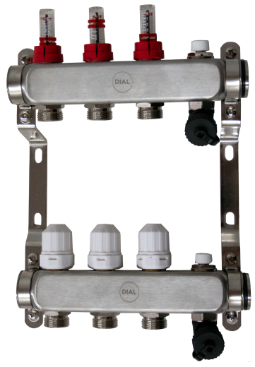 Коллектор регулируемый для теплого пола Dial 1’’x3/4’’ EK